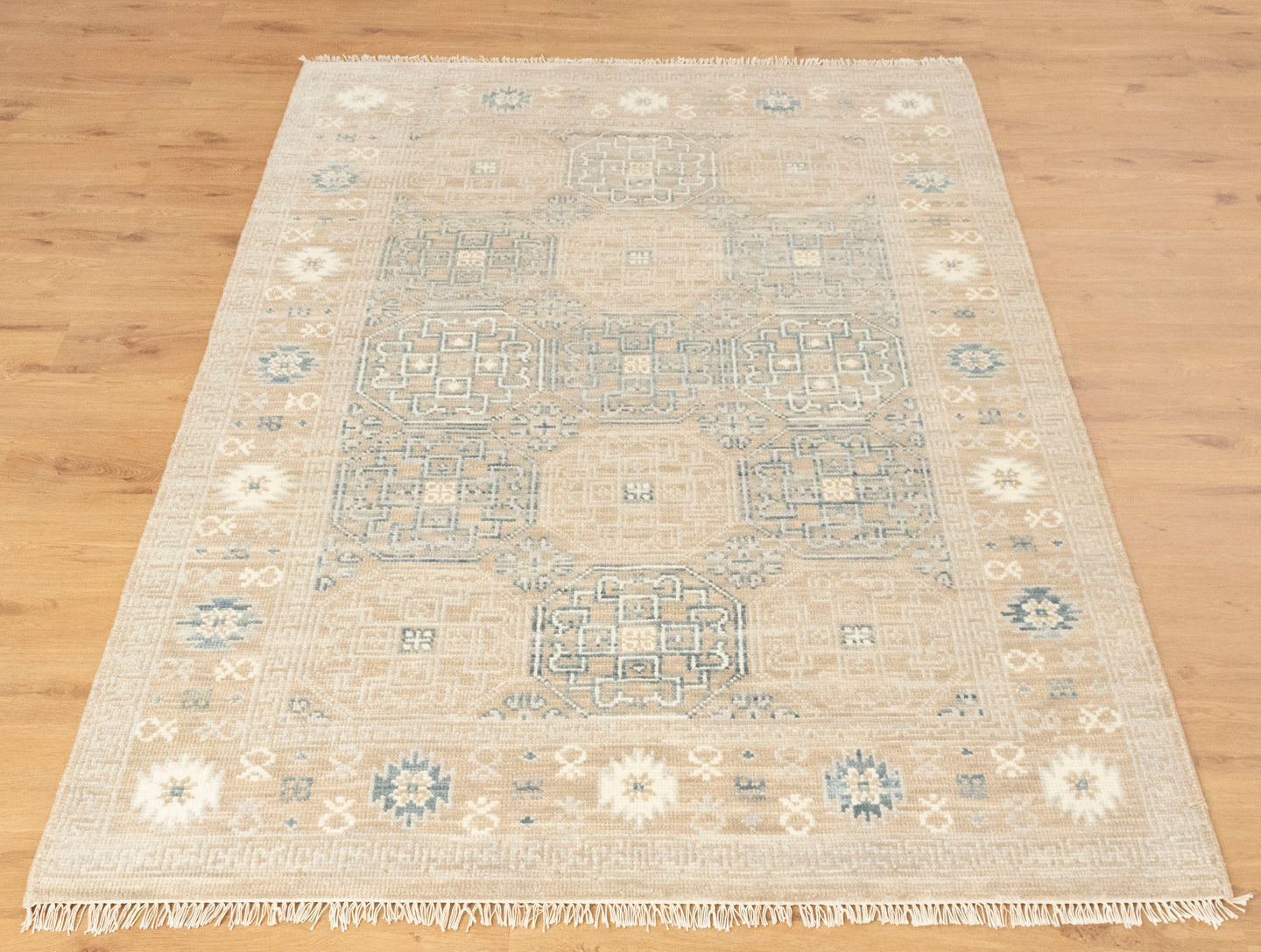 Khotan Faded Ivory Turkish Hand knotted Rug | Best Place to Buy Area Rugs Online | Shritija Rugs